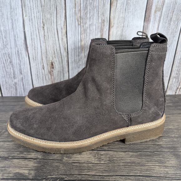 Clarks Clarkdale Easy Chelsea Pull On Boots Dark Brown Suede Men\'s Sz 11 M (VGC) main image 9